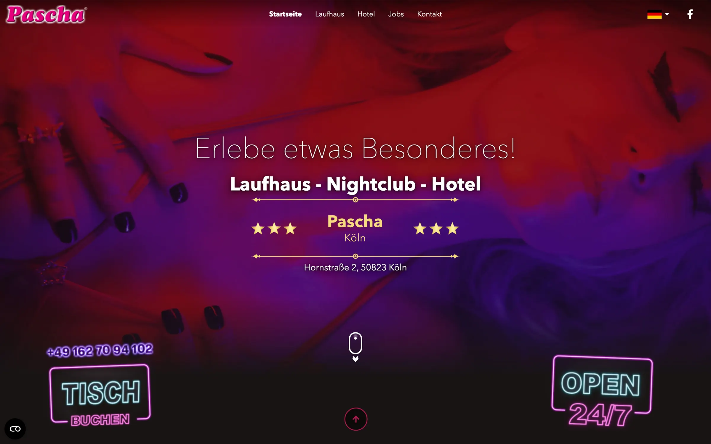 Website Pascha Köln — Startseite ·